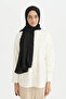 Cotton Naia Blend Natural Shawl - Black