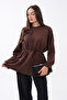 Stone-Detail Oversized Tunic with Slits
