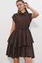 Women's Zero Sleeve Fold Dress 1572 - Brown