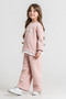 Floral and Lace Detailed Three Yarns Girls' Double Set - 26K 6415 - 3