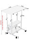 Standing Desk - Adjustable - Height, Mobile -Home Office Small Desks with Storage &Rolling - Wheels, Modern Portable Study Furniture for Small Spaces of Bedside/Sofa Side (15.7"x31.4",White) - 3