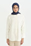 Cotton Naia Blend Natural Scarf - Navy Blue