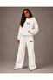 Unisex Women's and Men's Minimal Text Printed Oversize 3 Thread Hooded Sweatshirt and Baggy Sweatpants - 3