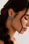 Blue Turquoise Enamel Earrings - 2