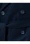 Double-Breasted Cashmere Coat with Belt and Pocket Detail, Buttoned - 7