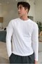 Men's Slim Fit Long Sleeve Crew Neck Lycra Cotton T-Shirt - 2