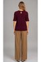 Women's Sweater with Sleeves, Collar, Sequin Strip Detail, Premium Knitted Bluz - 4