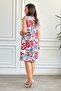 Sleeveless Patterned Linen Dress - 3