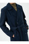 Double-Breasted Cashmere Coat with Belt and Pocket Detail, Buttoned - 6