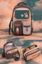 School Bag Set of 3 Brown Backpack Lunch Bag Pen Holder Orthopedic Bag - 4