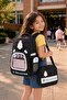 School Bag Set of 3 Black Backpack Lunch Bag Pencil Case Orthopedic Water Repellent Student - 6