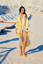 Colorful Patterned Satin Bat Sleeve Kimono - 3