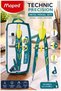 Green Metal Compass Set 3 Pieces 1 Piece Maped Technic 291013 Precision Professional Compass Drawing Matem
