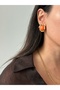Gold Orange Stone Earrings