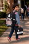 School Bag Set of 3 Black Backpack Lunch Bag Pencil Case Orthopedic Water Repellent Student