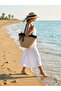 Hat and Bag Two-Piece Set. Large Size Beach Casual Straw Bag and Hat Combination. - 4