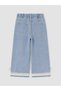 Lcw Kids Lace Detailed Wideleg Girls' Jean Trousers - 4