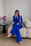 Front Pleated Jacket and Trousers Double Blazer Set - 2
