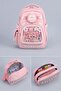 School Bag Set of 3 Pink Backpack Lunch Bag Pen Holder Orthopedic Water Repellent Student Set - 4