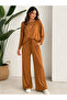 Women's Single Jersey Modal Pocketed Elastic Waist Wide Leg Two-Piece Set - 8