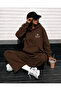 Unisex Men's and Women's Macklin Movement Printed Oversize 3 Thread Hooded Baggy Bottom Tracksuit Set - 4