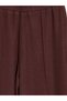 Burgundy Wide Leg Girls' Sweatpants with Elastic Waist - 3