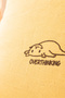 Overthinking Embroidered Yellow Linen Cushion Cover - Cat Embroidered Linen Cover - 3