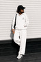 Unisex Men's and Women's Movement Printed Oversize 3 Thread Hooded Baggy Bottom Tracksuit Set - 2