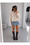 Women's Oversize Suede Bomber Jacket - 4