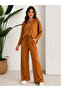 Women's Single Jersey Modal Pocketed Elastic Waist Wide Leg Two-Piece Set