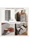 4-Tier Fabric Storage Dresser Tower with Wood Top and Pull Drawers, Grey - 6