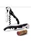 Double Hinged Professional Waiter Type Stainless Steel Wine Opener (with Foil Cutter)
