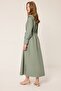 Gold Buttoned Maxi Dress - 3