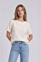 Round Neck Short Sleeve Crop Blouse