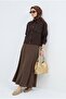 Button Detailed Jacket Brown Agck1356
