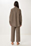 Oversize Muslin Shirt Pants Set Lsa0014 Vi̇zon - 6