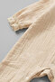 100% Cotton Muslin Lace Detailed Baby Girl Jumpsuit - 4