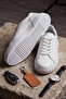 Asterio 100% Genuine Leather Non-Yellowing Faylon Sole Sneaker Classic White Shoes - 5