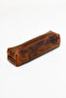 Genuine Calfskin Leather Medium Size Single Compartment Premium Zippered Pen Holder Tan - 3