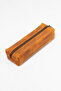 Large Size Genuine Calfskin Single Compartment Premium Pen Holder – Leather Pen Case Yellow - 4