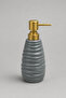 Wavy Wavy Textured Premium Gold Pump Decorative Liquid Soap Dispenser – 400 ml – 18 cm X 7 cm - 7