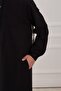 Shirt Collar Muslin Dress Black - 3