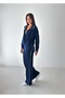 Women's Modal Fabric Double Suit with Snap Collar and Cuff Line Detail - 3