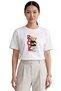 Women's 3-Piece Printed T-Shirt Set 100% Cotton White Smoked White - 2