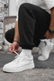 Men's Winter Relaxed Fit 3-Thread Sweatpants with Elastic Waist and Cuffs - 2