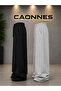 Seasonal 2-Piece Sweatpants (Black-Grey) Oversize Comfortable Fit Wide Leg - 3
