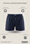 Egyptian Men's Cotton Artemis Relax Fit Boxer Floral Patterned / Navy Blue - 2