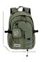 Imported Luxury Orthopedic Backpack 26915 Primary School Secondary School Bag with Wallet Gift Khaki