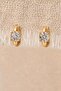 Solitaire Gold Huggie Hoop Earrings - 2