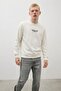 Men's Woven Casual Trend White Sweatshirt - 2